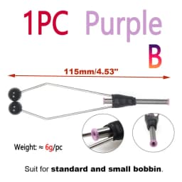 Bimoo Steel-Alloy and Bi-ceramic Tip Fly Tying Bobbin Holder Standard & Small Thread Bobbin Fishing Dry Wet Fly Lure Making Tool