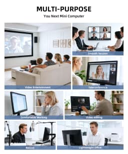 Texhoo MINI PC AMD Ryzen5 7530U 16G DDR4 2666MHz 512G M.2 SSD WIFI6 BT5.2 Dual LAN HDMI*2 4k@60HZ Display Desktop Mini Computers
