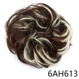 Synthetic Hair Bun Wig Donut Wavy Elastic Rubber Scrunchie Hair Pieces Ladies Ponytail Hair Extension Curly Wrap