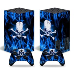 For X-box Series X Console and 2 Controllers Skin Sticker Geometric Lattice Protective Vinyl Decal Full Set for XSX Skin