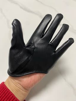 Men Women's Short Design PU Leather Half Palm Motorcycle Gloves Male Female Performance Dancing Gloves R982