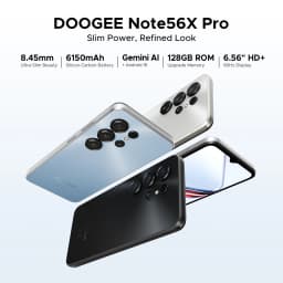 Global Version DOOGEE Note56X Pro Smartphone 6.56'' Screen 6150mAh Battery Gemini AI Android 16 Mobile Phone Support Widevine L1