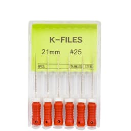 6Pcs/Pack Dental Endo Files Hand Use K Files Stainless Steel Root Canal Treatment Drills Endodontic Instruments