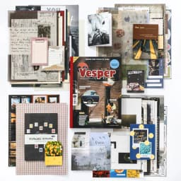 TIANZI 58 sheets Nostalgic Memory Series Kawaii English Die Cut Sticker Book Creative Handbook DIY Scrapbook Aesthetic Supplies