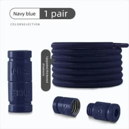 1 Pair Metal Lock Laces Sneakers No Tie Elastic Shoelaces Sports Shoe Laces for Capsule Lock Stretch Shoelace Rubber Shoestrings
