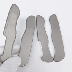1Pair Titanium Alloy Handle Scales for 111MM Swiss Knife Patch with Slots for Toothpick Tweezers Modification Accessories
