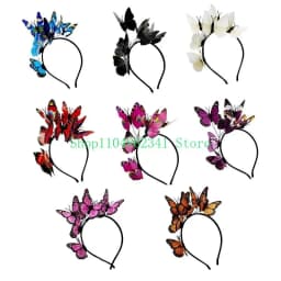 Butterfly Themed Hairband Party Costume Hair Accessory Party Headwear Suitable for Halloween Cosplay Garden Weddings