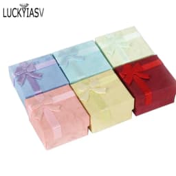 Ring Gift Box Jewelry Organizer Paper Box Ring Packaging Box Jewellry Store Container Earring Case 24pcs/Lot