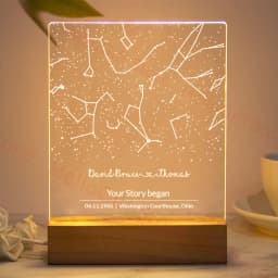 Personalized Constellation Chart Lamp Customized Bedroom NightLight for Couples MOM DAD LOVE Family Birthday Day Souvenirs Gift