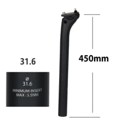 ELITAONE MTB Carbon Seat Post 20mm Offset 25.4-31.6mm Clamp 350-450mm Length Mountain/Road Bike Seatpost Lightweight Design