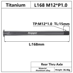 HEPPE MTB Road Bike Titanium Thru Axle Ultra Light Bike Axle 12x142 12x148 Rear Hub Thru Axle Bike Fork 12x100 12x110 Shaft