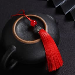 10Pcs Tassels Silky Handmade Soft Tassels Jade Bead Tassels DIY Craft Jewelry Car Key Chain Decor Pendants Smooth Fringe Trim