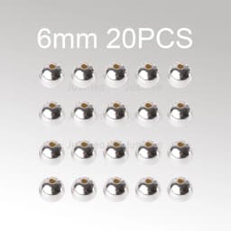 Silver Beads For Jewelry Making, 925 Balls SilverB bead Spacers To Make Bracelets And Necklaces