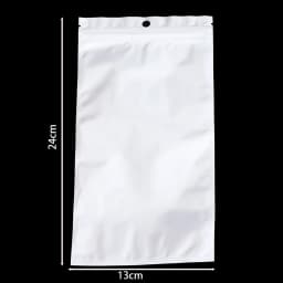 30-100pcs White Plastic Self Sealing Jewelry Bag Ring Necklace Bracelet Ziplock Storage Holder Bag Anti-oxidation Jewelry Bag