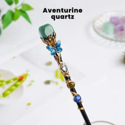 1PC Amethyst Rolling Stone Magic Scepter Natural Stones Fairy Lucky Tumble Stone Gem Scepter Decorative Fairy Magic Stick