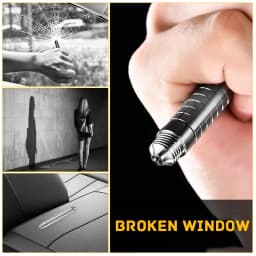 Necklace Pendant Mini Titanium Portable Signature Pen EDC Portable Keychain Pen Travel Metal Ballpoint Pen Break Windows Tool