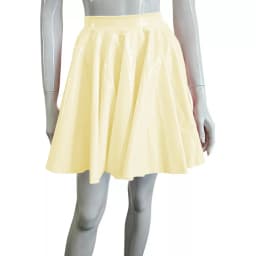 Plus Size Sweet Girl A-Line Goth Skirts Casual PVC Bottoms High Waist Faux Latex Slim Fit Mini Skirt Women Solid Sexy Club Skirt