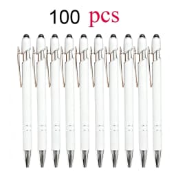 10-100 Customized Ballpoint Pen with Stylus Tip Print Name Logo Metal Pen for Business Graduation Birthday Anniversary Gift Pen