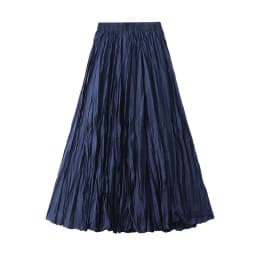 Women's Spring Summer Solid Pleated Half-body Skirt 2026 Korean Fashion A-Line Long Skirt Female Elegant Casual Luxury Skirt