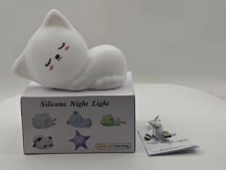 LED Night Light Cute Sheep Panda Rabbit Silicone Lamp Rechargeable Animal Shape Sleep Soft Nightlights For Kids Birthday Gift