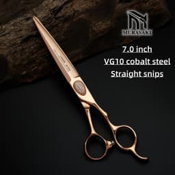 Professional Barber Scissors,6.3-6.8 Inch Black Coating Hair Cutting Shears,Top-Level VG10 Cobalt Steel Barbershop Accessories