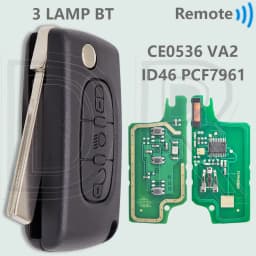 DR CE0523 ID46 PCF7941 CE0536 PCF7961 433ASK/FSK Flip Car Remote Key For Peugeot 207 307 308 408 Citroen C1 C2 C3 C4 C5 Picass