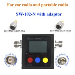 SURECOM SW-102 125-525 Mhz Digital VHF/UHF Power& SWR Meter With Four Connector SW102 For Two Way Radio