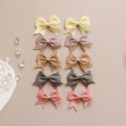 10pcs/lot Candy Colored Ribbons Cute Bow Hair Clips Girls' Favorite Hair Clips Children's Hair Accessories