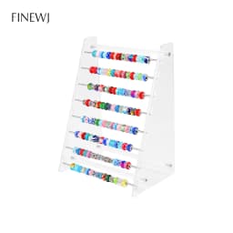 Transparent Acrylic Pendant Earring Display Stand Rod Bracelet Beads Collection Holder Rondelles Rack Trollbeads E Series Charms