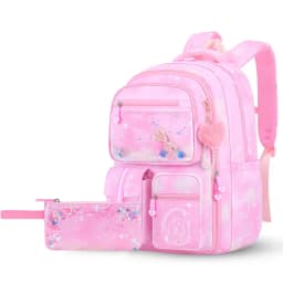 Girls 3Pcs School Backpack Set Sweet Cute Large Capacity Spine Protection Lightweight Children Primary Student Shoulder Bag