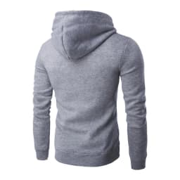 Men's Hoodie Solid Color Basic Hooded Jacket Cardigan Sweatshirt Spring Autumn Casual Men Streetwear Tracksuit Male