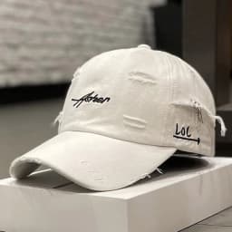 Unisex Asher Embroidery Hole Iron Ring Baseball Caps Spring and Autumn Outdoor Adjustable Casual Hats Hip Hop Hat Sunscreen Hat