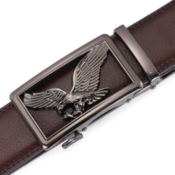 Automatic Buckle Men's Leather Belts Formal Eagle Horse Belt for Men Luxury Designer Brands Male Waist Strap Fashion Accessories