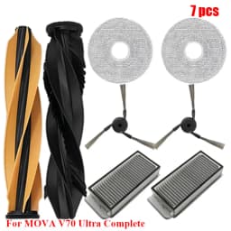 Compatible Fit For MOVA V70 Ultra Complete Vacuum Cleaner Replacement Parts Main Roller Side Brush HEPA Filter Mop Cloth Spare