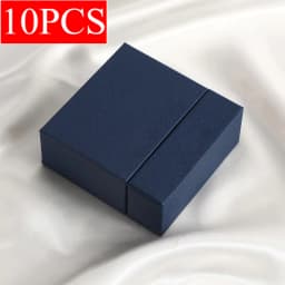 10pcsFree Custom Mini Jewelry Packaging Box Paper Drawer Sponge Inside Ring Necklace Storage Christmas Gift Case Earing Card Bag