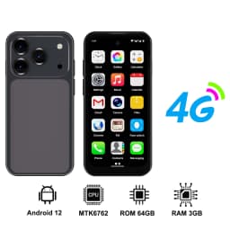 SERVO Mini Smartphone 4G LTE 3.88" Android 12.0 6GB+128GB Dual SIM Face Unlock OTG GPS WiFi Play Store Backup Small Mobile Phone