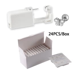 24PCS/Box Disposable Sterile Ear Piercing Unit Ear Cartilage Tragus Helix Piercing Gun More Safety Piercer Tool For Piercing