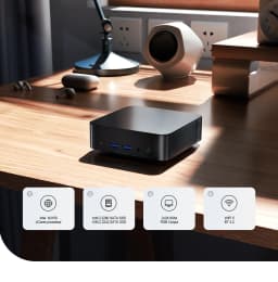 Chatreey T9 Mini PC Intel N3150 WIFI5 Windows 11 Ultra Small Pocket Computer Dual SSD Type-C 2K 60Hz RGB