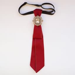 Vintage Fabric Bow Tie for Women Crystal Fashion College Style Necktie Shirt Collar School Uniform Tie Jewelry Accessories