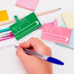 8 Pcs Abs Bookmark Kids Reading Tool Dyslexia Supplies Focus Guide Finger Spacer Writing Tools Colored Tracking Strip
