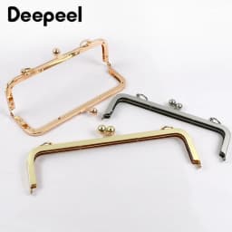 2/5/10Pcs Deepeel 20/25cm Metal Purse Handles Square Smooth Handbag Kiss Clasp Wallet Frame DIY Brackets Screw Bags Accessories