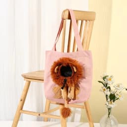 Soft Pet Carriers Lion Design Portable Breathable Bag Cats Dog Carrier Bags Outgoing Travel Pets Handbag with Safety Zippers