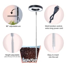 LED Angel Ring Grow Plant Light DC5V USB Phytolamp for Plants Led Full Spectrum Lamp For Indoor Seedlings Home Flower Succulet