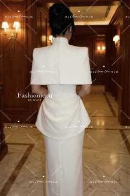 ML Vintage Wedding Guest Dress with Cape Elegant White Party Evening Gowns Mermaid White Cocktail Dresses Ankle-length Customize