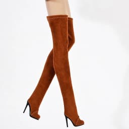 1/6 Doll Toy Solid Color Tassel Long Tube Boots Hollow Velvet Shoes Action Figures Accessories For FR2 12 Inch Female Model Body