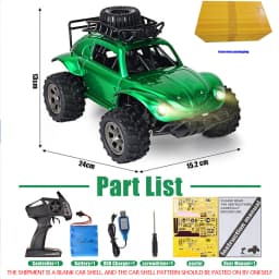 KY-1816A RC Classic Beetle 1:18 Remote Controlled Car Model High Speed Off Road Children's Remote Controlled Car Toy for Kids