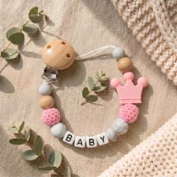 Mittsboy Personalized Pacifier Clip Custom Name Silicone Baby Teether Chain Dinosaur Dummy Holder BPA Free Baby Shower Gift