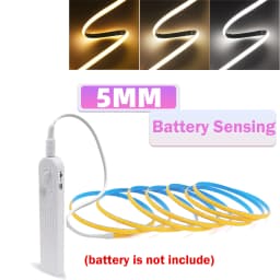 3MM 5MM 8MM COB LED Strip 5V 320LEDs/m PIR Motion Sensor Flexible Tape USB/Battery Powered Under Cabinet Kitchen Lighting Strip