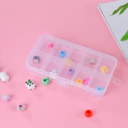 Transparent Storage Container Jewelry Box Clear Plastic Organizer Box Empty Earring Storage Organizer Display Case for Beads