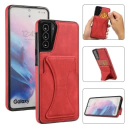 for Samsung Galaxy S21 S10 S20 Plus Ultra S10E S20 FE Case Luxury Slim Fit Premium Leather Card Slots Shockproof Kickstand Cover